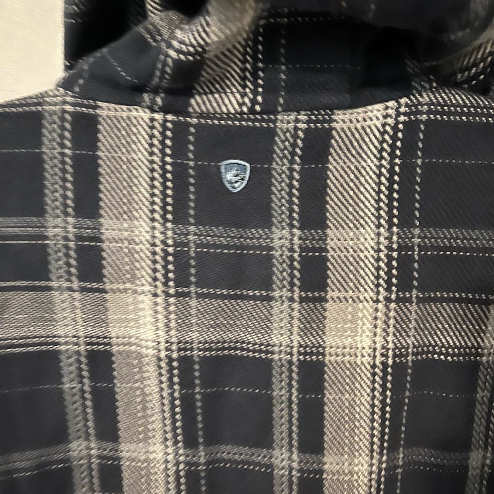 Kuhl Kleo hoodie‎ Shacket blue plaid women’s size small - Picture 6 of 11